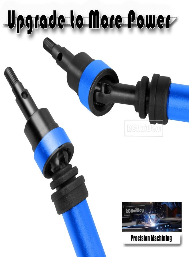 قطع غيار RCHuiWow RC Driveshafts Axerts لسيارة Gorgon 2WD RTR Brushed Monster Truck بمقياس 1/10 (ARA3230T1)، أعمدة دفع معدنية أمامية وخلفية CVD، لون أزرق داكن - Image 3